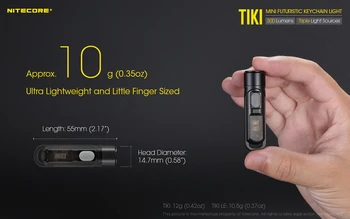 NITECORE TIKI LE 300 Люмен USB Перезаряжаемый Брелок Для Ключей Фонарик Факел LED 2