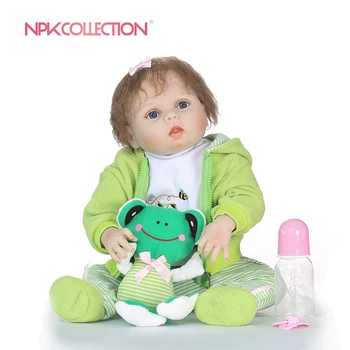 NPKCOLLECTION 57 см Полное Тело Мягкие Силиконовые Девочки Reborn Baby Doll Детские Игрушки Реалистичные Куклы Принцессы для девочек 23 