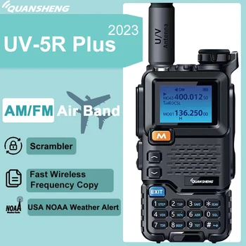 Quansheng UV-5R PLUS Портативная рация 8 Вт Air Band Radio Charge UHF VHF DTMF FM-Скремблер NOAA Беспроводная Частота Двухстороннее CB Радио