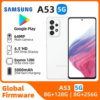 Samsung Galaxy A53 Android 5G Разблокирован 6,5 дюймов 8 ГБ оперативной памяти 256 ГБ ПЗУ Всех цветов в Хорошем состоянии Оригинальный подержанный телефон