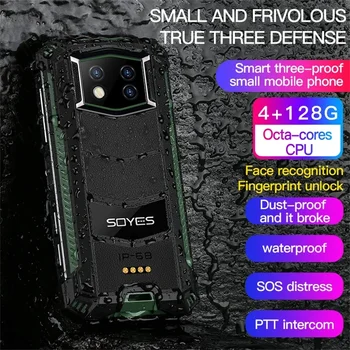 SOYES S10 Max Mini Прочные смартфоны с 3,5-дюймовым Сенсорным экраном Octa Core 6 ГБ + 128 ГБ / 8 ГБ + 256 ГБ Android 10 Разблокировка мобильного телефона Face ID 1