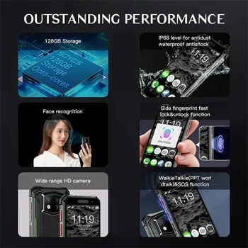 SOYES S10 Max Mini Прочные смартфоны с 3,5-дюймовым Сенсорным экраном Octa Core 6 ГБ + 128 ГБ / 8 ГБ + 256 ГБ Android 10 Разблокировка мобильного телефона Face ID 2