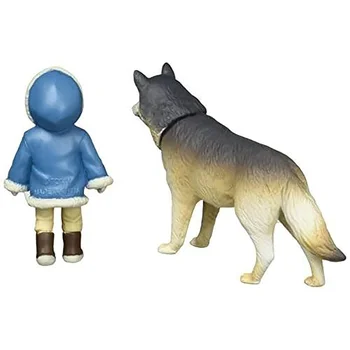 Takara Tomy Tomica Ania Animal Adventure AS-26 Wolf 2 шт ABS Смолы Детские Развивающие Мини-Фигурки Животных Super Baby Dolls 2