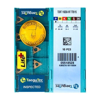 TCMT110204-MT TT8115 100% Оригинальная твердосплавная пластина TAEGUTEC наилучшего качества 10 шт./лот бесплатная доставка