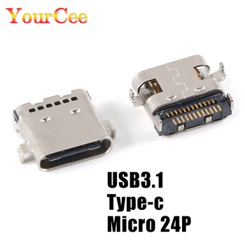 USB3.1 Type-c Micro 24P Shen Plate 0,8 С Коротким корпусом, Двухрядные SMT-Разъемы, Разъем для розетки, Электрические Клеммы