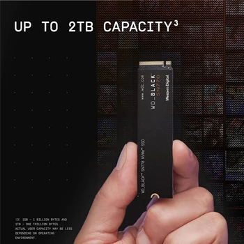Western Digital WD BLACK SN770 2TB 1TB 500G 250G Внутренний Игровой Твердотельный Накопитель Gen4 PCIe M.2 2280 Для ноутбуков и настольных ПК PS5 1