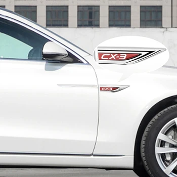 Аксессуары для эмблемы автомобиля, 2 шт. /компл. для Mazda CX3, металлическая наклейка на крыло автомобиля, внешние декоративные наклейки, модификация
