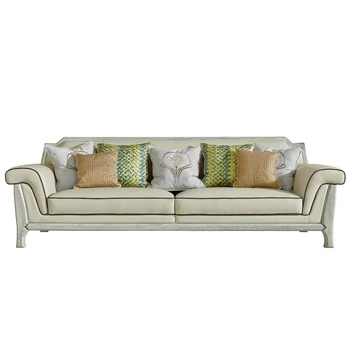 Американская комбинация роскошных диванов first leather простой кожаный диван для гостиной мебель из массива дерева вилла 4