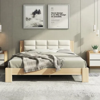 Горячий Каркас кровати Queen King в европейском Стиле Производитель Китай Современный Деревянный Двухместный Полноразмерный Комплект мебели для спальни