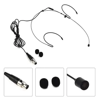 Двойной ушной крючок, микрофон для гарнитуры, Всенаправленный конденсаторный картриджный микрофон для Sennheiser для беспроводной связи 4