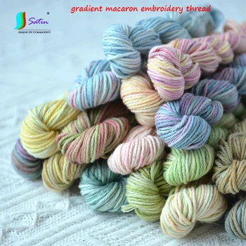 Дешевое хлопчатобумажное вышивальное полотно в стиле Four Seasons градиентного цвета Candy Macaron для вязания своими руками, швейная нить Sashiko ручной работы.