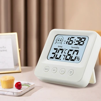 ЖК-цифровой термометр-гигрометр, высокоточный датчик температуры и влажности, измеритель времени, дисплей, прямая поставка