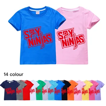 Забавная рубашка SPY NINJA, Детский Топ, Футболка с короткими рукавами для Мальчиков, Летняя футболка Для девочек, Модная одежда, Рубашка Принцессы, Графические Футболки