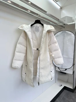 Зимняя новинка, белое пуховое пальто незаменимого цвета зимой, из пуха и шерстяного материала можно сделать collision11/15 0