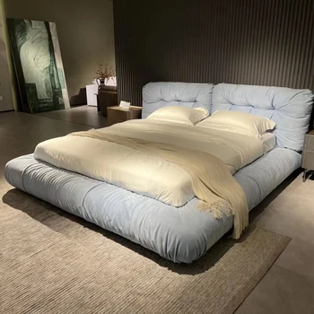 Итальянская минималистичная матовая вилла в современном минималистичном и великолепном стиле Light Luxury Clouds Двуспальная супружеская кровать