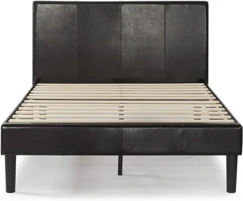 Каркас кровати на платформе, обитый искусственной кожей Gerard, Основа матраса - деревянная планка, пружинный блок не требуется