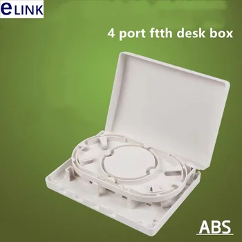 Клеммная коробка для оптического волокна с 4 портами, распределительная коробка для белого кабеля ABS, настольная коробка, информационное поле FTTH, 5 шт.