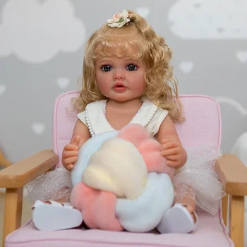 Куклы Реборн 55 см, мягкие силиконовые куклы Реборн для всего тела, кукла для девочки ручной работы с 3D-росписью кожи, Рождественский подарок для девочки