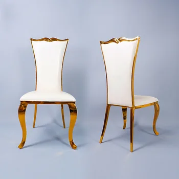 Легкий роскошный и простой современный модный банкетный стул для отеля, свадьбы, ресторана из нержавеющей стали, обеденный стул для дома с креативным дизайном