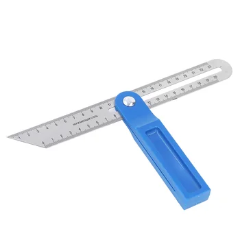 Линейка для измерения угла наклона из АБС-пластика и нержавеющей стали, Т-образный скос, измерительная лента, аккуратные уголки с деревянной ручкой для деревообработки 0