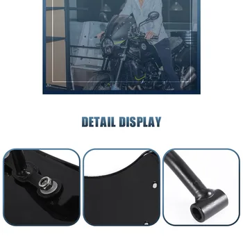 Лобовые стекла мотоцикла Экран лобового стекла Обтекатель Фары для Benelli Leoncino 500 (черный) 4