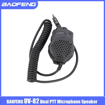 Микрофон BAOFENG UV-82 с двойным PTT динамиком, Совместимый с портативной рацией UV82 UV-H9 BF-888S UV-5R, Двухсторонний Микрофон для радиоприемников, Новый