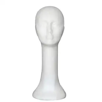 Модель головы манекена многоразового использования Белая женская модель головы с длинной шеей, подставка для головных уборов, пресс-форма, подставка для головы для магазина 3