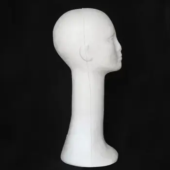 Модель головы манекена многоразового использования Белая женская модель головы с длинной шеей, подставка для головных уборов, пресс-форма, подставка для головы для магазина 4