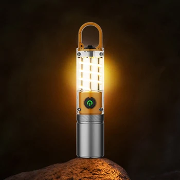 Мощный светодиодный фонарик с 5 режимами освещения, мощные спортивные фонари, зарядка через USB, многофункциональный для аварийных ситуаций на открытом воздухе.