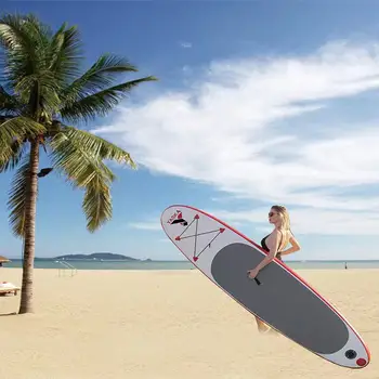 Надувная SUP Stand Up Paddle Board Портативная Доска Для Серфинга 305x71x12 см С Сумкой, Веслом, Плавником, Воздушным Насосом, Ремкомплектом, Поводком Для ног