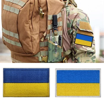 Нашивки с вышивкой Украины, значок в форме щита с национальным гербом Украины, тактический флаг Украины для рюкзака 0