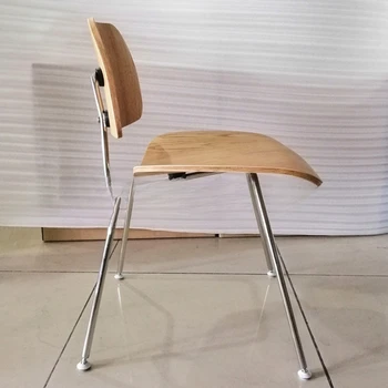 Обеденный стул из сезонного стекла с ножками из нержавеющей стали, домашний обеденный стул для средней комнаты, деревянная копия Silla в скандинавском стиле, Доступная мебель