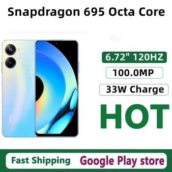 Оригинальный мобильный телефон Realme 10 Pro Snapdragon 695 Android 13,0 Отпечатков пальцев 6,72 