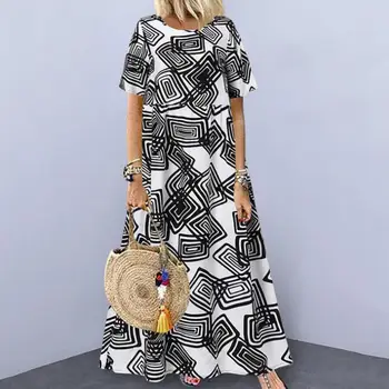 Переодевание, тонкое винтажное летнее платье с принтом в стиле бохо, повседневная одежда