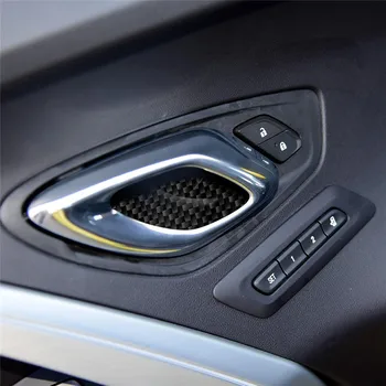 Подходит для Chevrolet Camaro 2017-2019 Автомобильные аксессуары внутренняя дверная чаша панель из углеродного волокна автомобильная наклейка 3D Крутое украшение интерьера