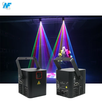 Портативный лазерный луч мощностью 2 Вт, сканер со скоростью 15 К/с, анимационное лазерное световое шоу RGB мощностью 2000 МВт