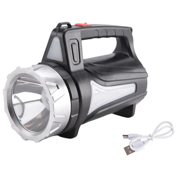 Портативный светодиодный фонарик, перезаряжаемый через USB, Водонепроницаемый ручной фонарь, светодиодные фонари для кемпинга на открытом воздухе, пеших прогулок