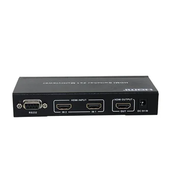 Разветвитель видеоэкрана HDMI 2 в 1, Плавное переключение с разрешением Картинка в картинке, Регулируемые Инструменты управления последовательным портом