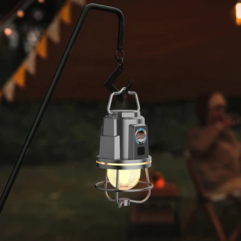 Светодиодный фонарь для кемпинга 3000-6500K ретро мини-фонарь для кемпинга на батарейках Винтажное наружное освещение теплого белого цвета для рыбалки, пеших прогулок