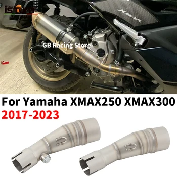Слипоны Для Yamaha XMAX 250 300 XMAX250 XMAX300 Мотоцикл Выхлопной Escape Moto Модифицированный Соединительный Патрубок Среднего Звена 51 мм Moto Глушитель