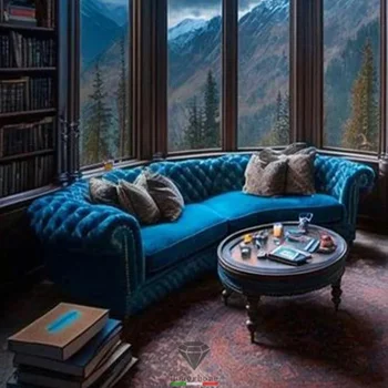 Современный Изогнутый диван с пряжкой, Двухместный, Трехместный, Итальянский Легкий Роскошный Диван для большой квартиры на заказ
