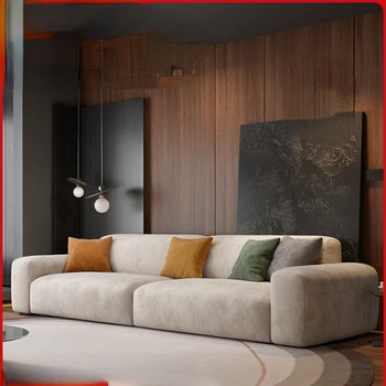 Современный минималистичный дизайн, диван из матовой замшевой ткани с защитой от обрастания