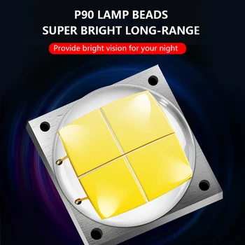 Супер мощный светодиодный налобный фонарь дальнего действия 1000 м P50/P70/P90, Usb-аккумулятор высокой мощности, Оптовая продажа Лагерной лампы Flishlight