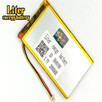 штекер 1.0-3P 3840100 3.7V 2000mah Литий-полимерный Аккумулятор для MP4 MP5 полимерная аккумуляторная батарея 1
